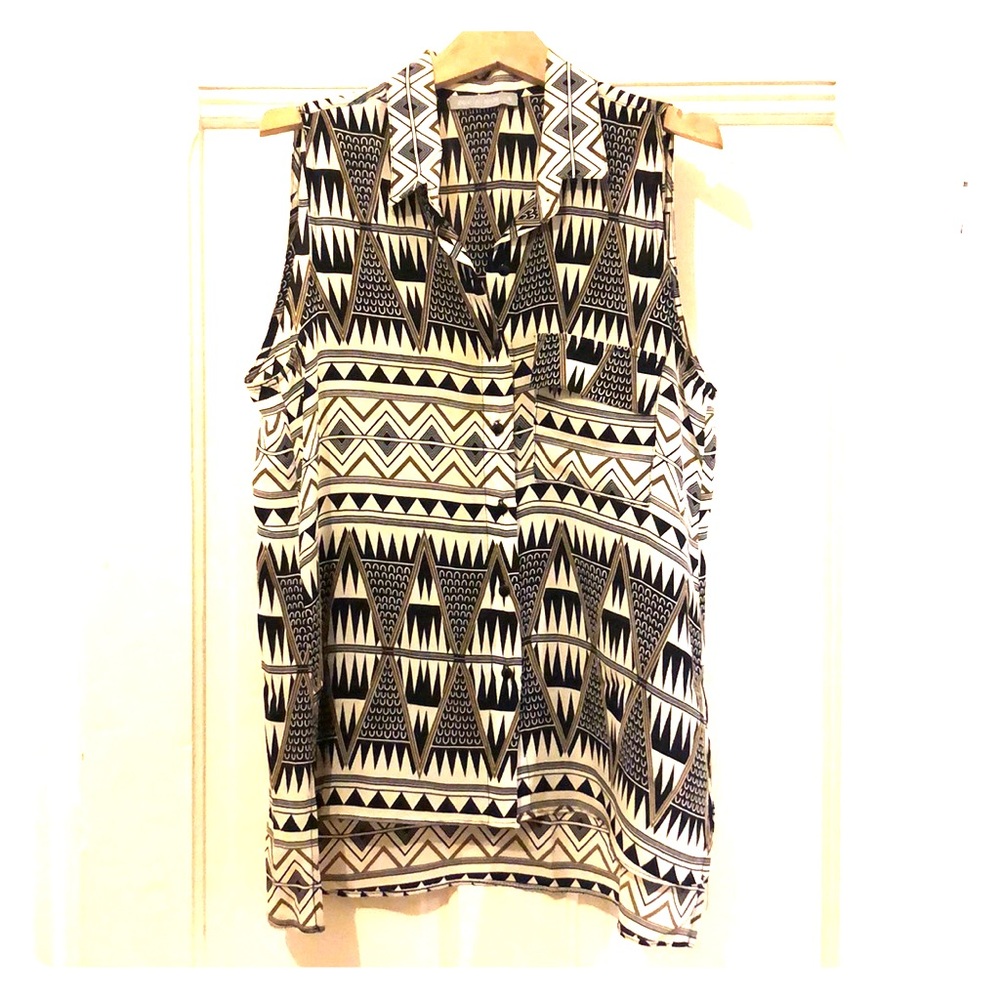 Silk sleeveless blouse